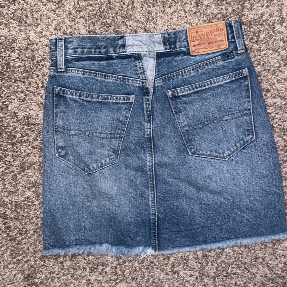 Lucky Brand Classic Blue Denim Mini Skirt - Picture 2 of 4